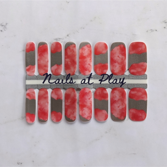 5 for $20 Nail Wraps- Silver Lava - Picture 2 of 5